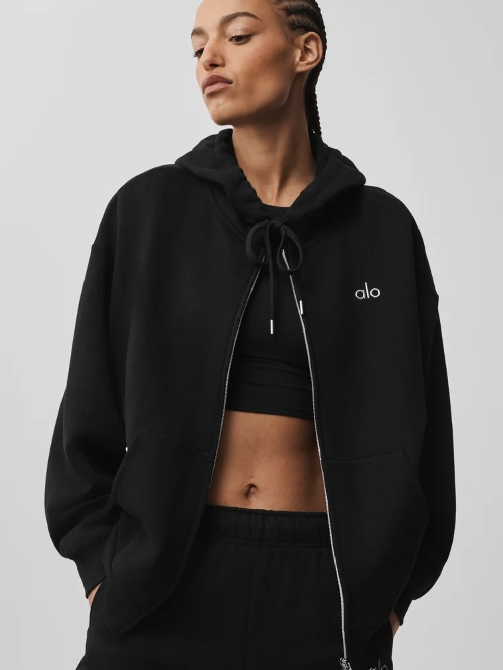 ALO Large Accolade Full Zip Hoodie